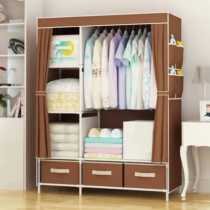 🏠Portable Wardrobe with 3 Drawers – Create A Clutter-Free Bedroom With Smart Storage Space