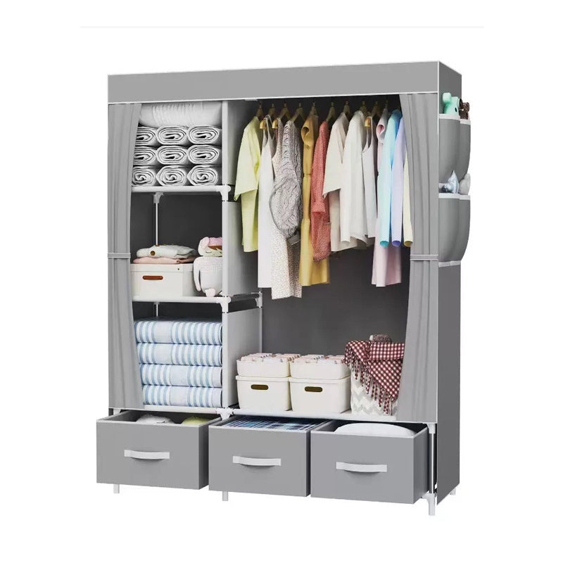 🏠Portable Wardrobe with 3 Drawers – Create A Clutter-Free Bedroom With Smart Storage Space