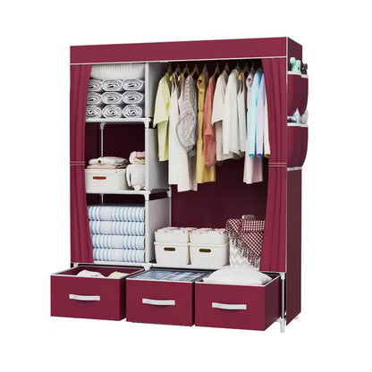 🏠Portable Wardrobe with 3 Drawers – Create A Clutter-Free Bedroom With Smart Storage Space