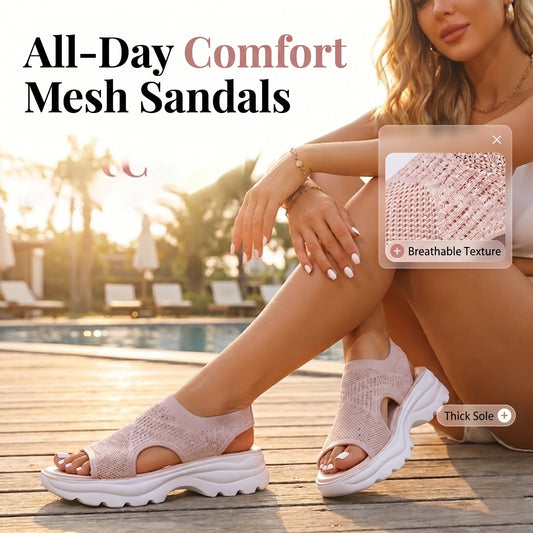 👡🔥 Women's Breathable Mesh Platform Sandals – Lightweight, Breathable, and Comfortable ✨